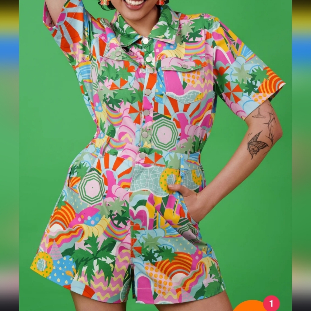 VOW studio  Wet n Wild Playsuit romper Australia Waterpark playful festival
